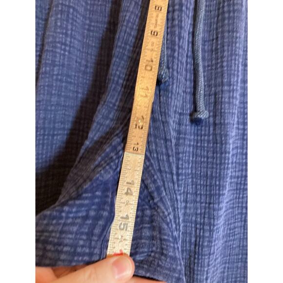 Wonderly Gauze Lounge Pants Womens 2X Navy Elastic Waist Pull On Frayed Hem Plus - Picture 15 of 16